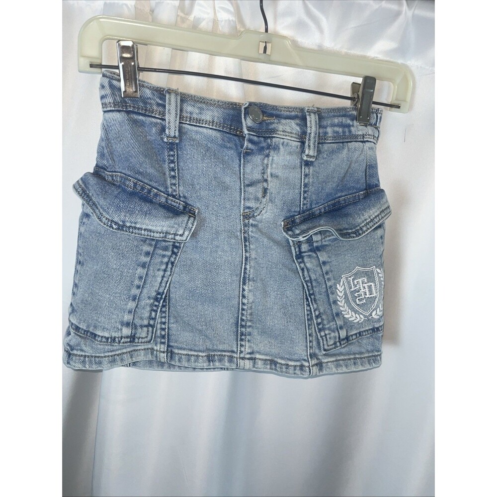 Limited Too Girls Denim Skort Size 8 Comfort Casual School Preppy Casual